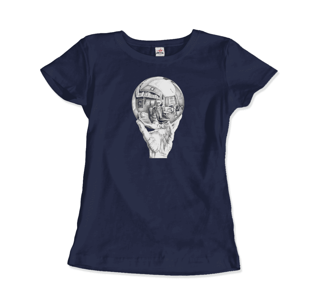 M.C. Escher Hand with Reflective Globe T-Shirt-6