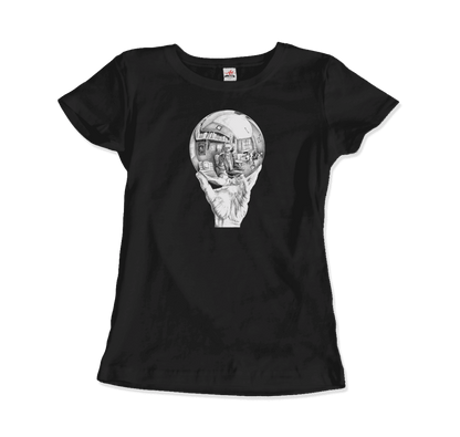 M.C. Escher Hand with Reflective Globe T-Shirt-5