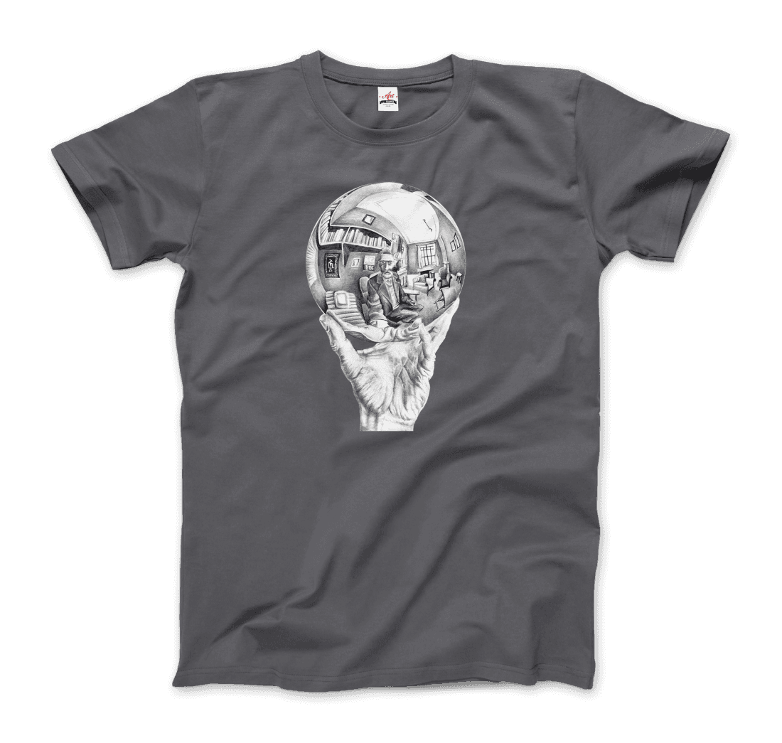 M.C. Escher Hand with Reflective Globe T-Shirt-2