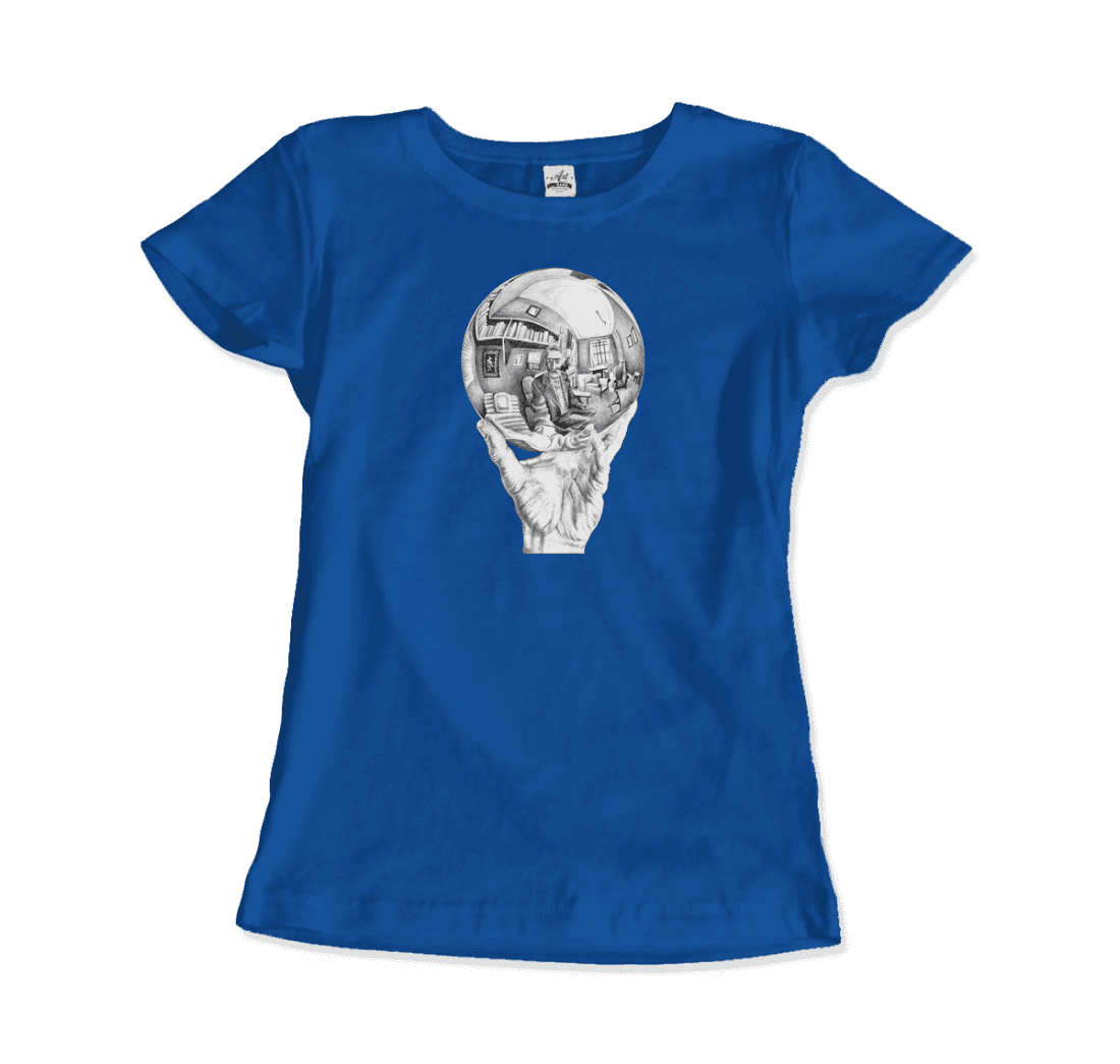 M.C. Escher Hand with Reflective Globe T-Shirt-8