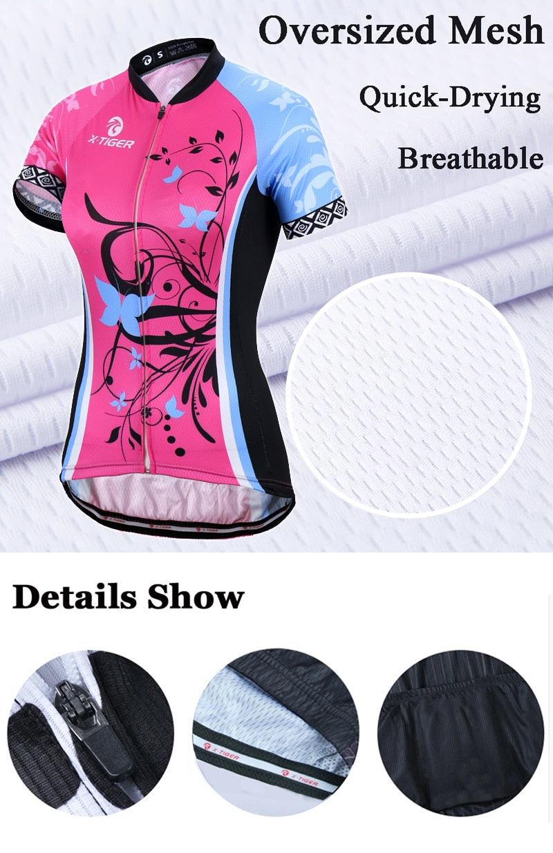 Summer Women MTB Bike Cycling Clothing Set-15