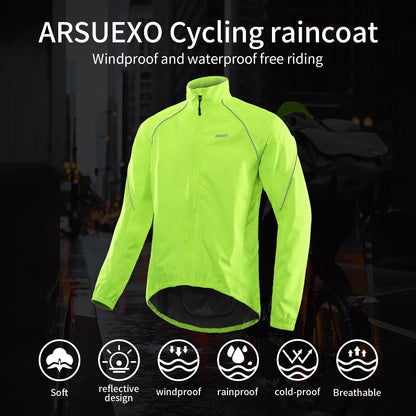 Mens Cycling Windbreaker Jackets Bicycle Raincoat Waterproof Motorcycle Clothing Outerwear Bike Jersey Lightweight-4