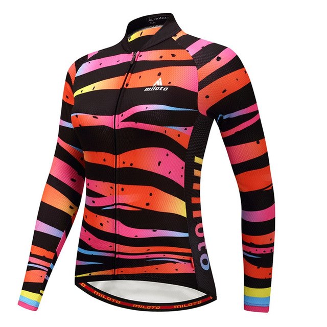 Women Long Sleeve Thermal Fleece Cycling Clothing-10