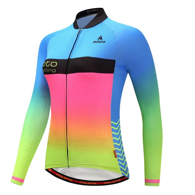 Women Long Sleeve Thermal Fleece Cycling Clothing-2