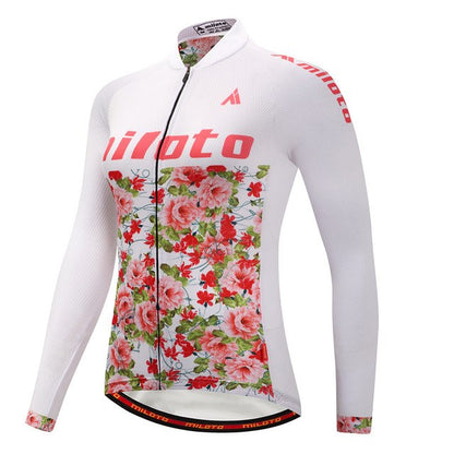 Women Long Sleeve Thermal Fleece Cycling Clothing-8