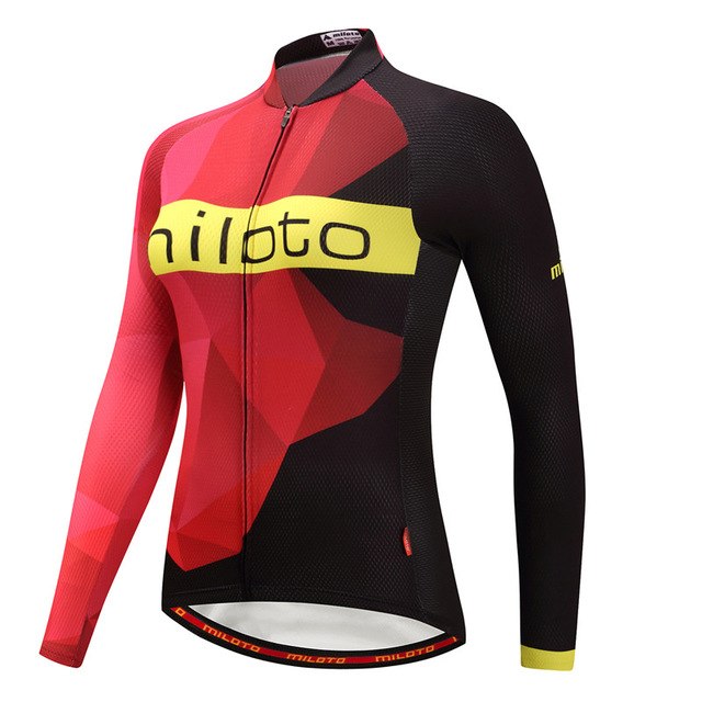 Women Long Sleeve Thermal Fleece Cycling Clothing-4