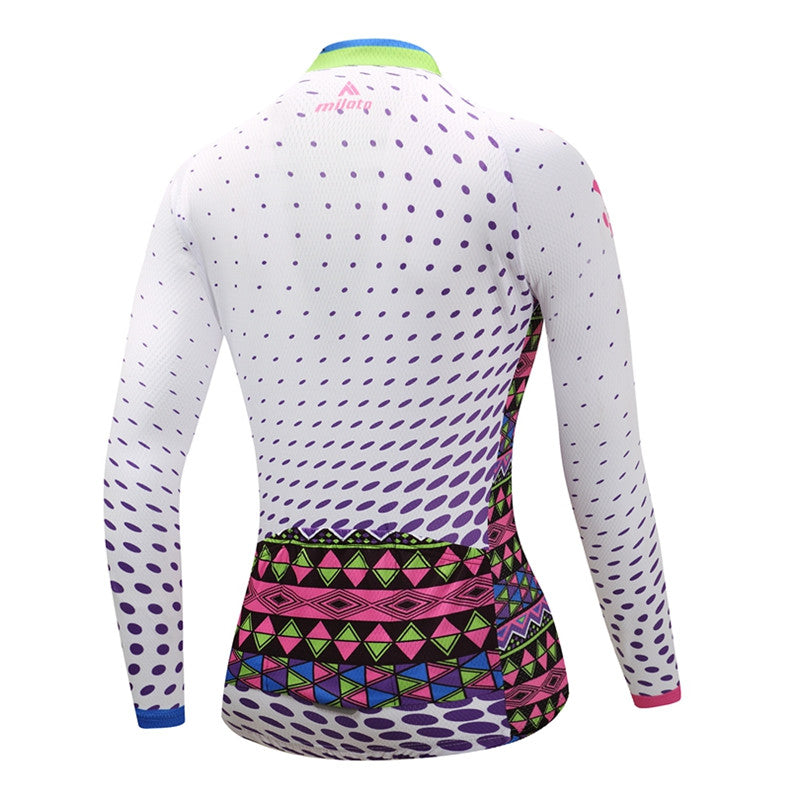 Women Long Sleeve Thermal Fleece Cycling Clothing-15