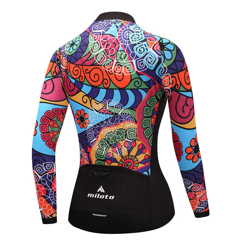 Women Long Sleeve Thermal Fleece Cycling Clothing-1