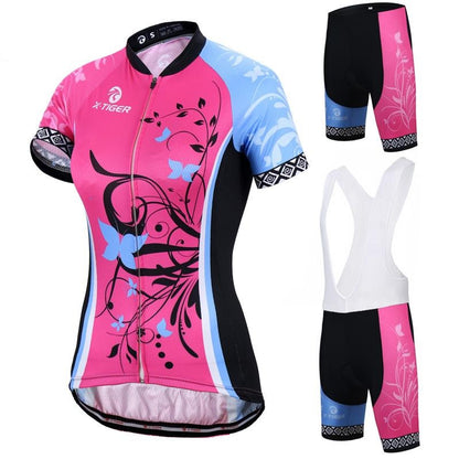 Summer Women MTB Bike Cycling Clothing Set-0