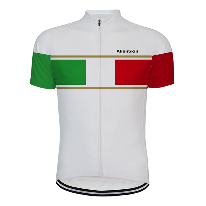 White italy pro team white bike clothing-0