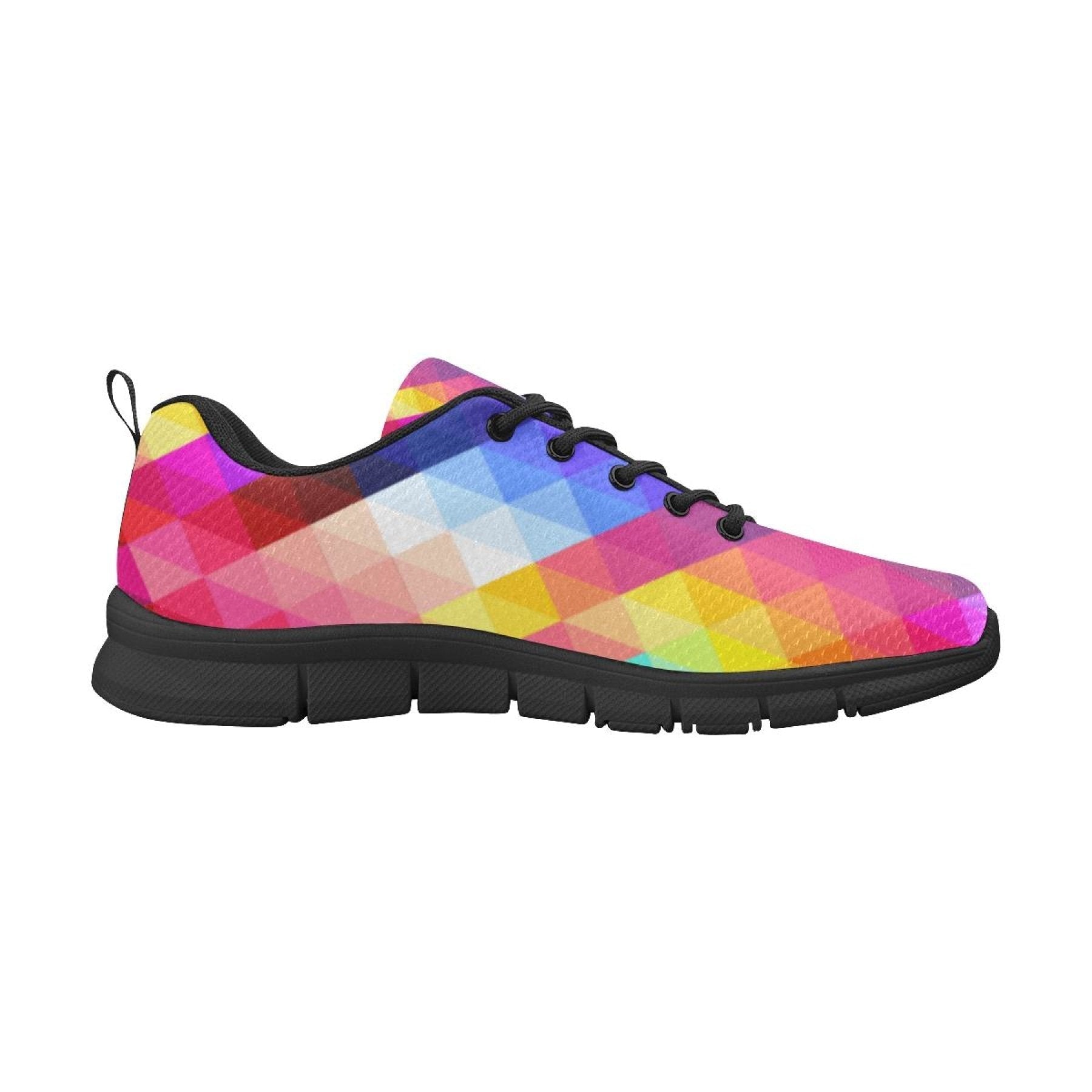 Womens Sneakers,  Grid Print  Running Shoes-0