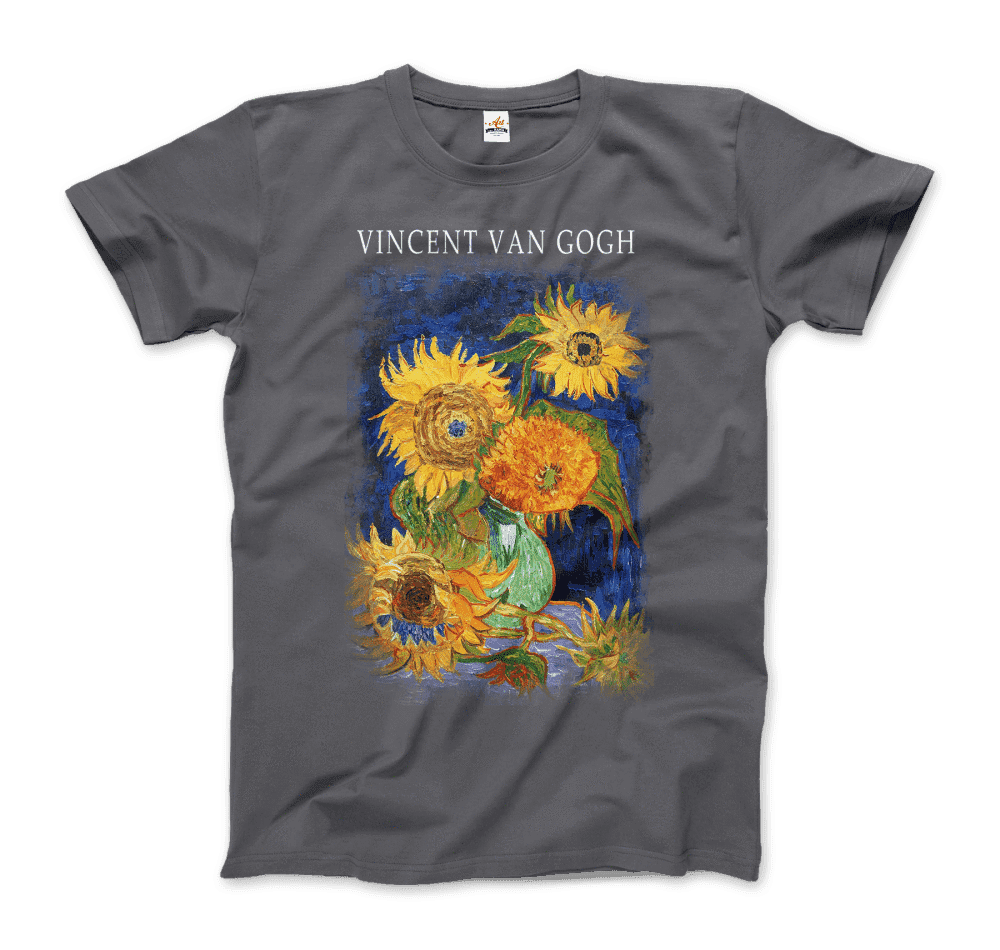 Van Gogh Five Sunflowers 1888, Artwork T-Shirt-5