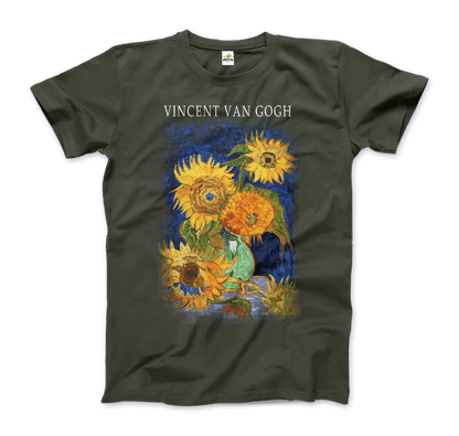 Van Gogh Five Sunflowers 1888, Artwork T-Shirt-9