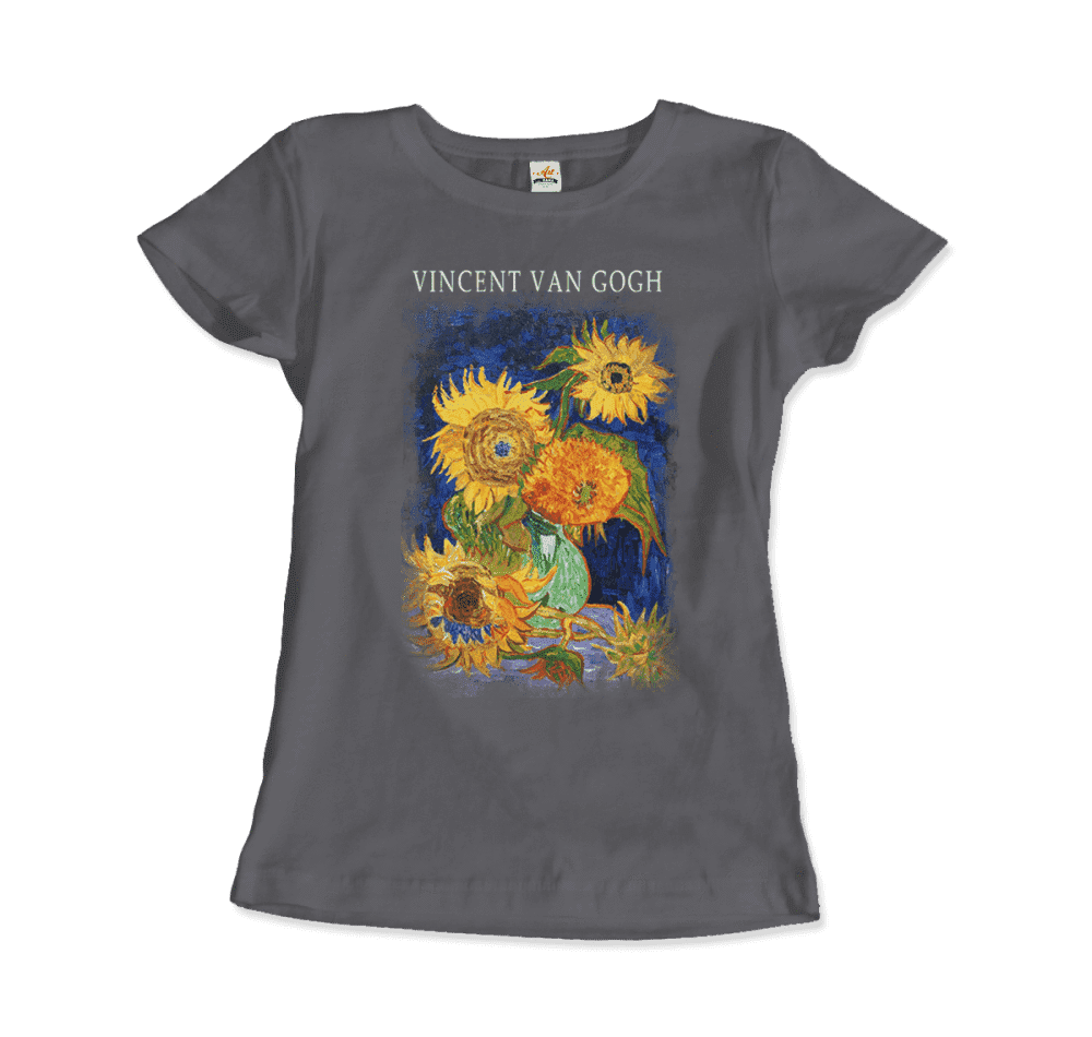 Van Gogh Five Sunflowers 1888, Artwork T-Shirt-6