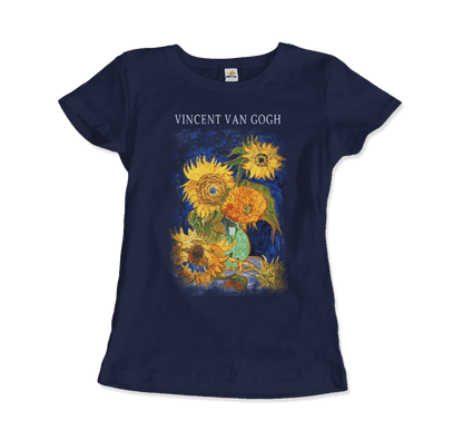 Van Gogh Five Sunflowers 1888, Artwork T-Shirt-2